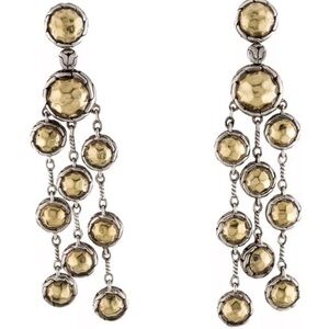 John Hardy Palu collection chandeliers earrings22 k Yellow  gold/ 925 silver